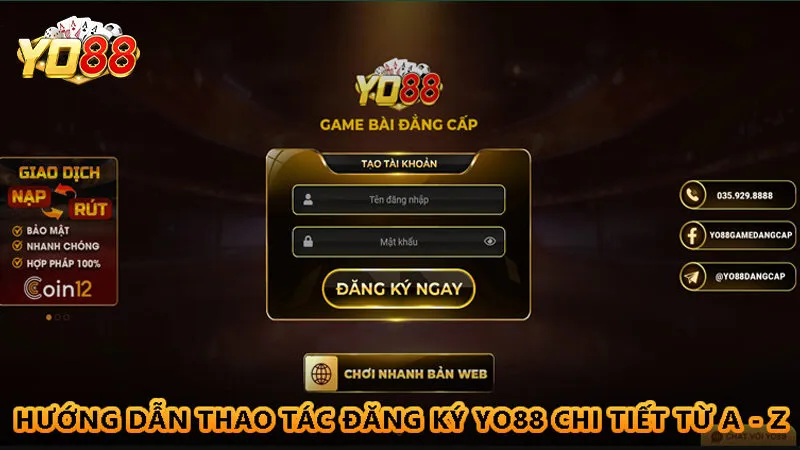 Thao tác đăng ký Yo88 đảm bảo thành công 1 Hướng dẫn thao tác đăng ký Yo88 chi tiết từ A - Z