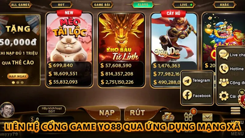 Liên hệ Yo88: Nhanh chóng - Đa dạng - Nhiệt tình 2 Liên hệ cổng game Yo88 qua ứng dụng mạng xã hội